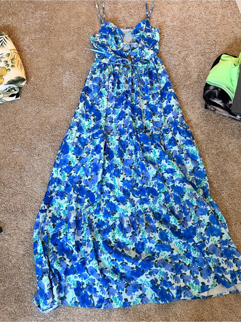 Blue Floral Maxi Sundress